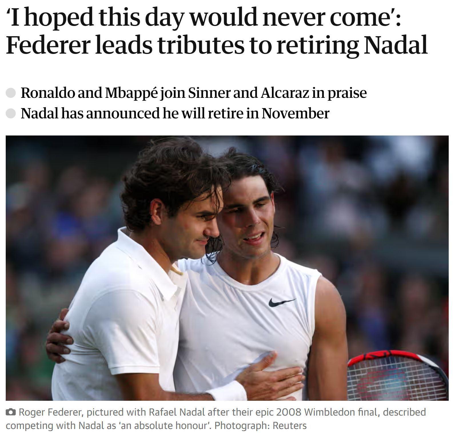 欧洲网球队横扫西班牙网球队，纳达尔统治全场